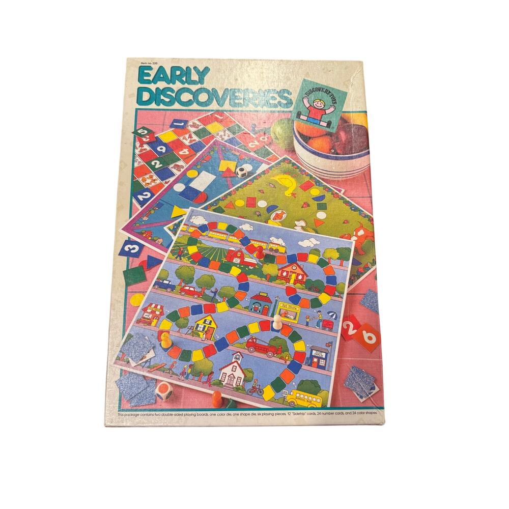 Board Game / Vintage 1986 Early Discoveries 4-in-1 Board Game Item #220 / NWOT